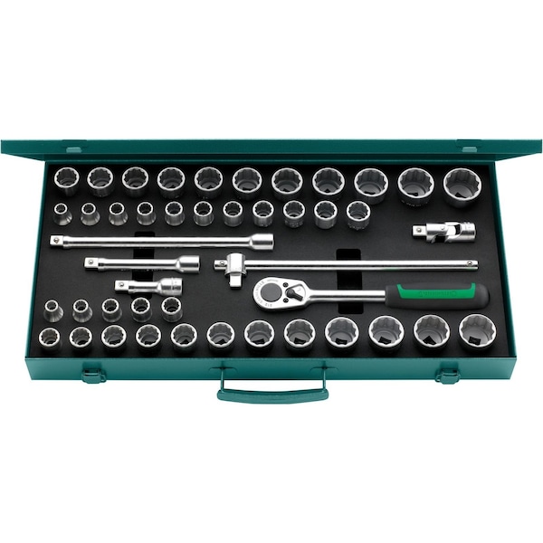 12, 5 mm (1/2") Socket set 45-pcs., 50MA/39/6 N